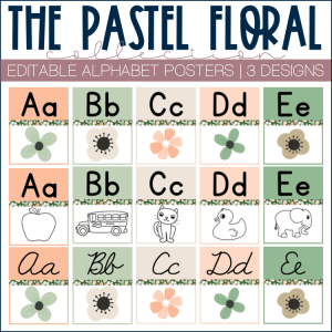 Screenshot of alphabet posters
