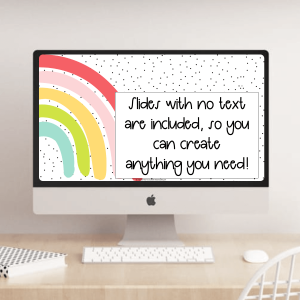 googe slides templates for teachers rainbow example
