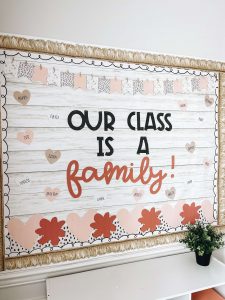 boho bulletin display