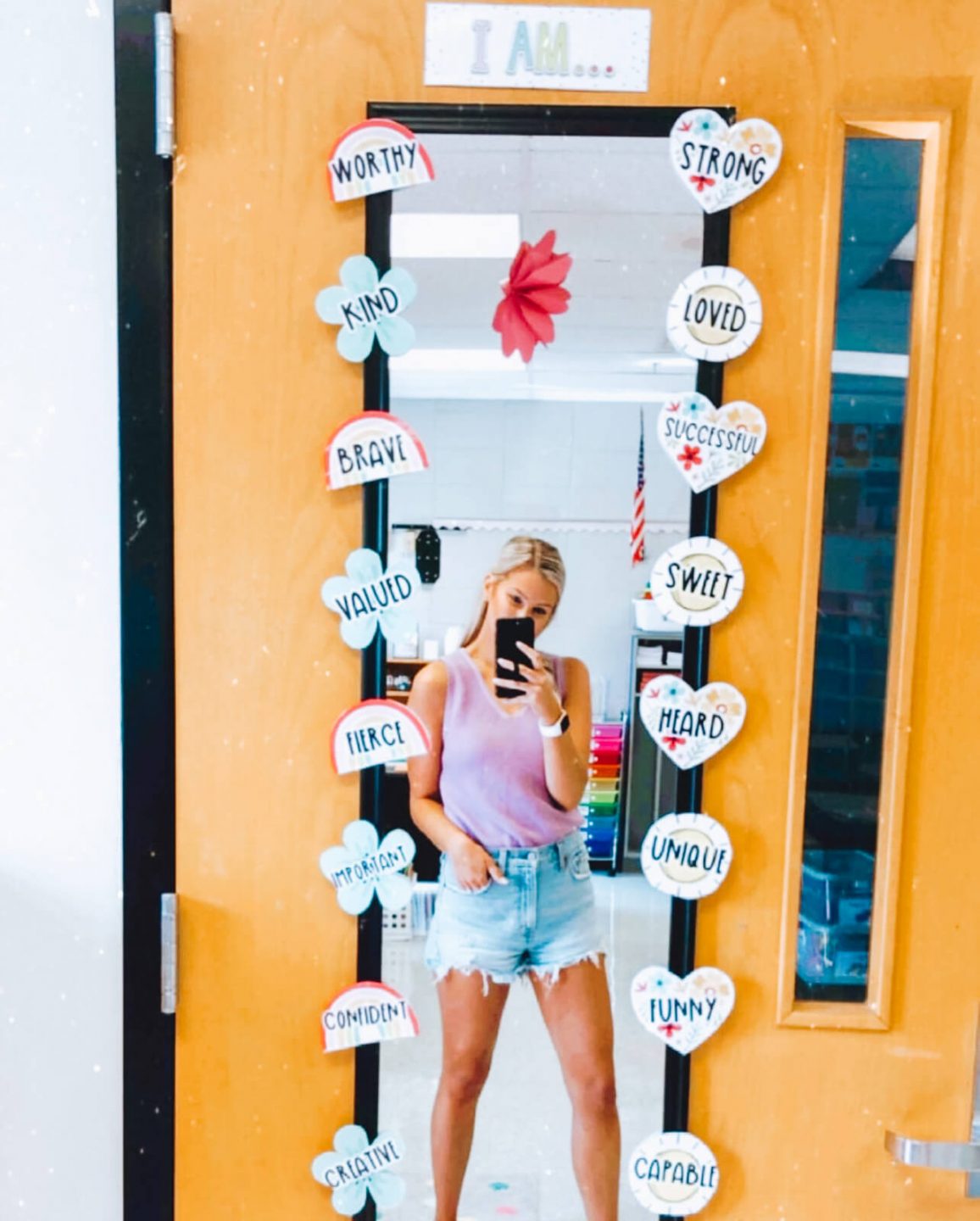 Rainbow classroom decor that motivates students.
