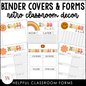 retro binder covers and forms