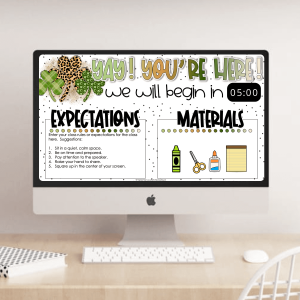 Kindergarten writing prompts on daily slides