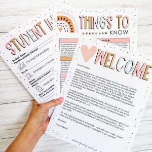 Open House Teacher Ideas - Open House Ideas Elementary - things to know - student info