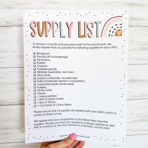 Open House Teacher Ideas - Open House Ideas Elementary - supply list