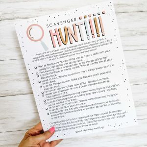 Open House Teacher Ideas - Open House Ideas Elementary - scavenger hunt