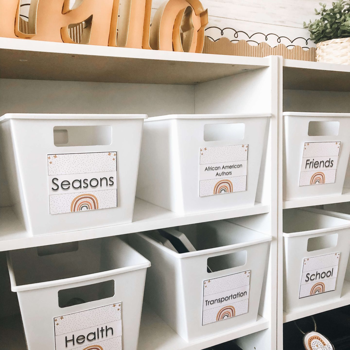 Classroom organization can stem from an organized library.