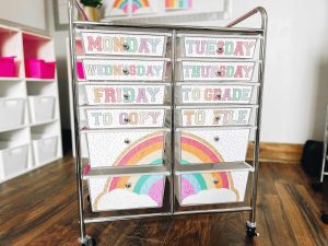 Classroom organization - drawer cart labels. - 12 drawers