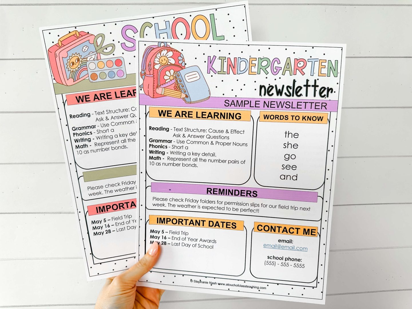 EOY newsletters as classroom essentials.