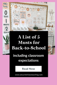Classroom expectations and musts for back-to-school - pin