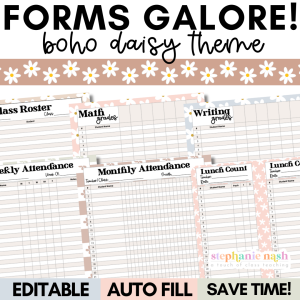 Boho Daisy Gradebook students love