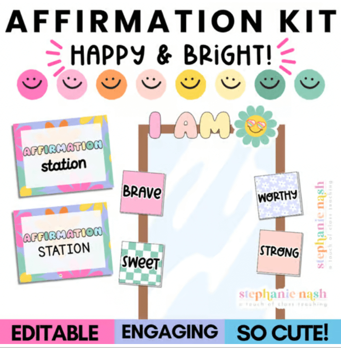 Classroom decoration ideas for preschool - affirmation