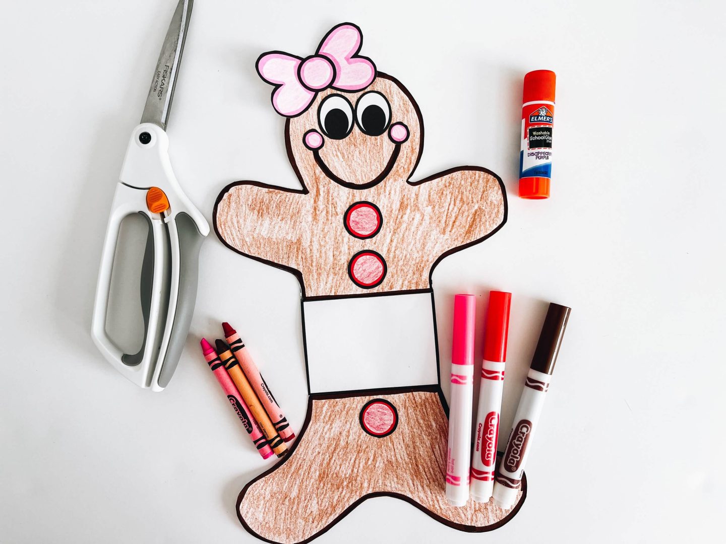 Kindergarten xmas crafts - gingerbread man