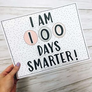 winter craft activities for kids - 100 days smarter poster