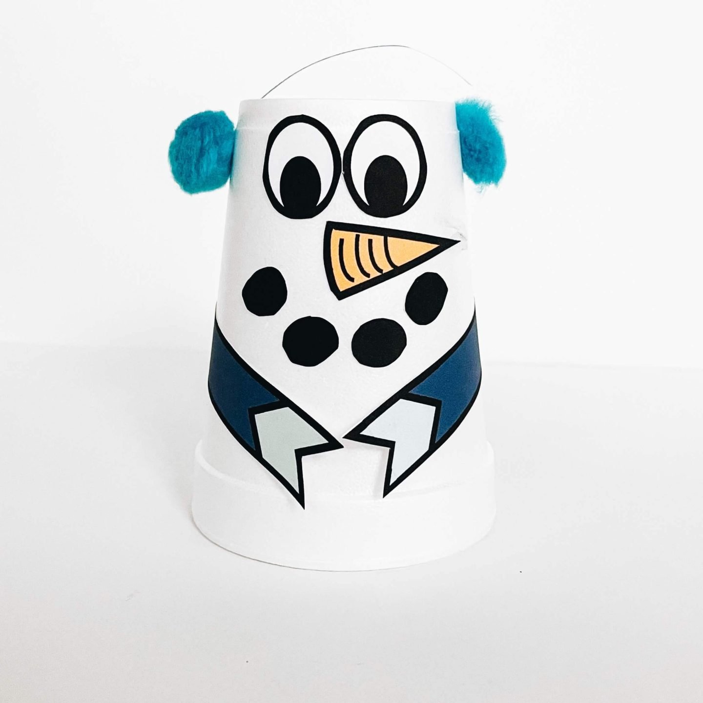 winter craft activities for kids - snowman craft freebie