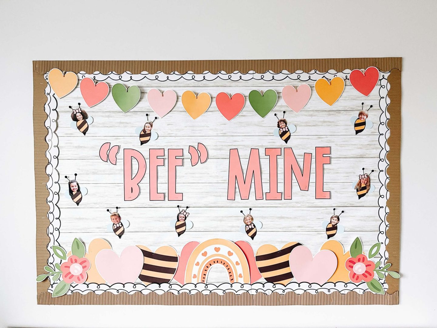 winter craft activities for kids - bee mine bulletin board