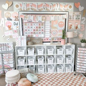 Calm pastel - classroom organization tips