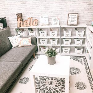 boho rainbow classroom organization tips