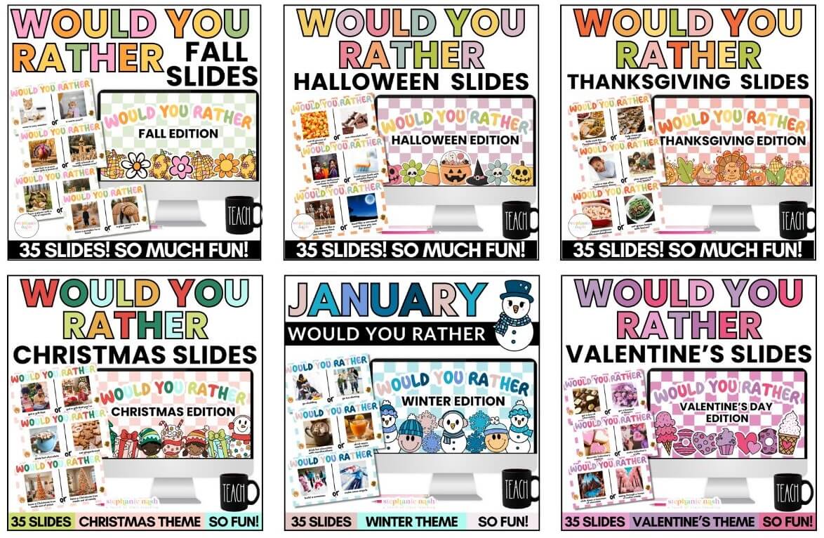 end of year classroom management - would you rather slides