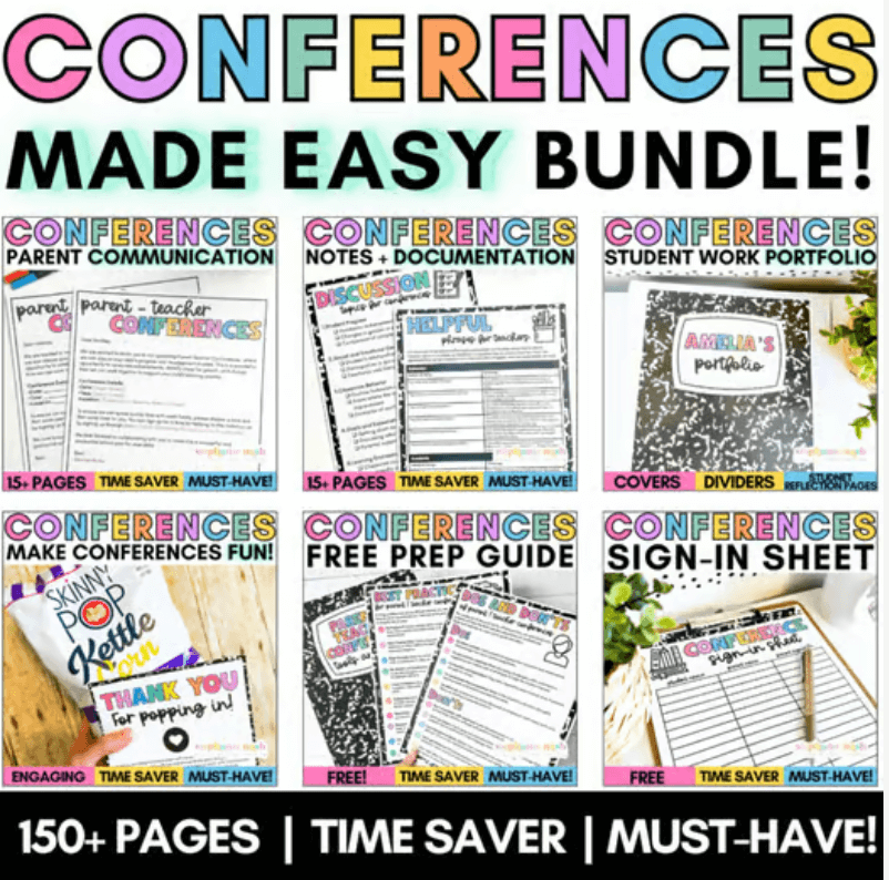teacher productivity tips - conference forms