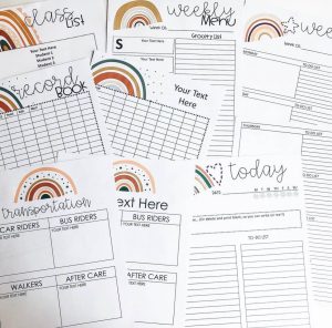 teacher productivity tips resources - boho rainbow forms