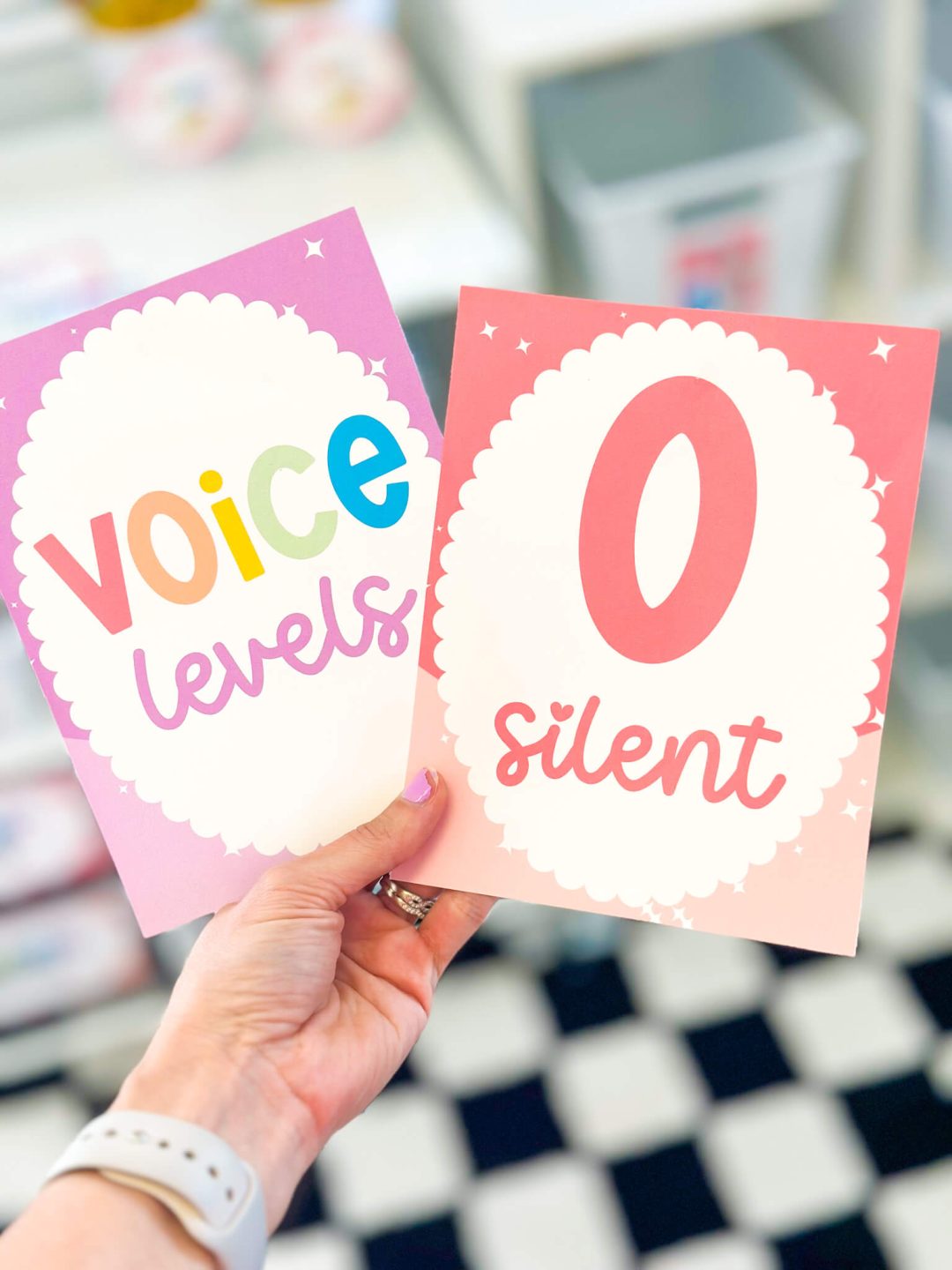 classroom setup inspiration - voice level posters