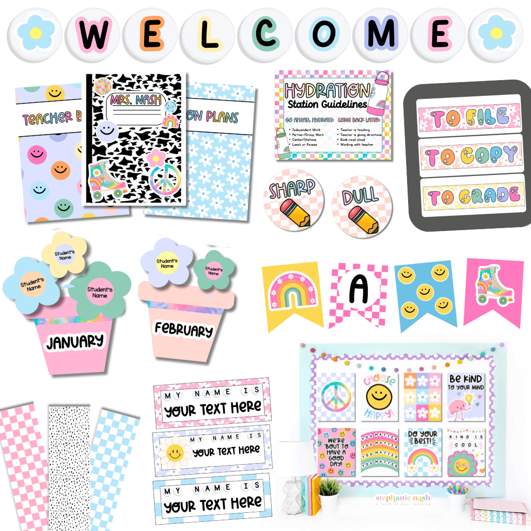 classroom decor labels - features