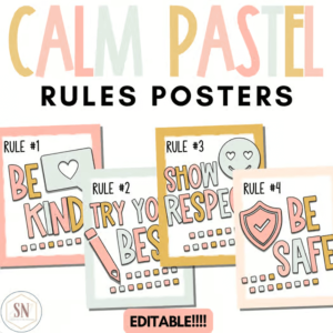 first-week-of-school-tips rules posters
