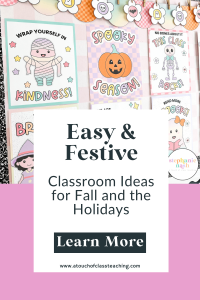 Classroom ideas for fall - pin image
