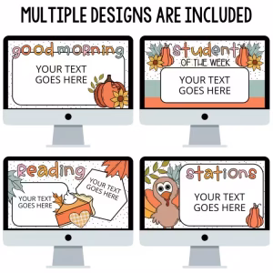 Classroom ideas for fall - thanksgiving slides