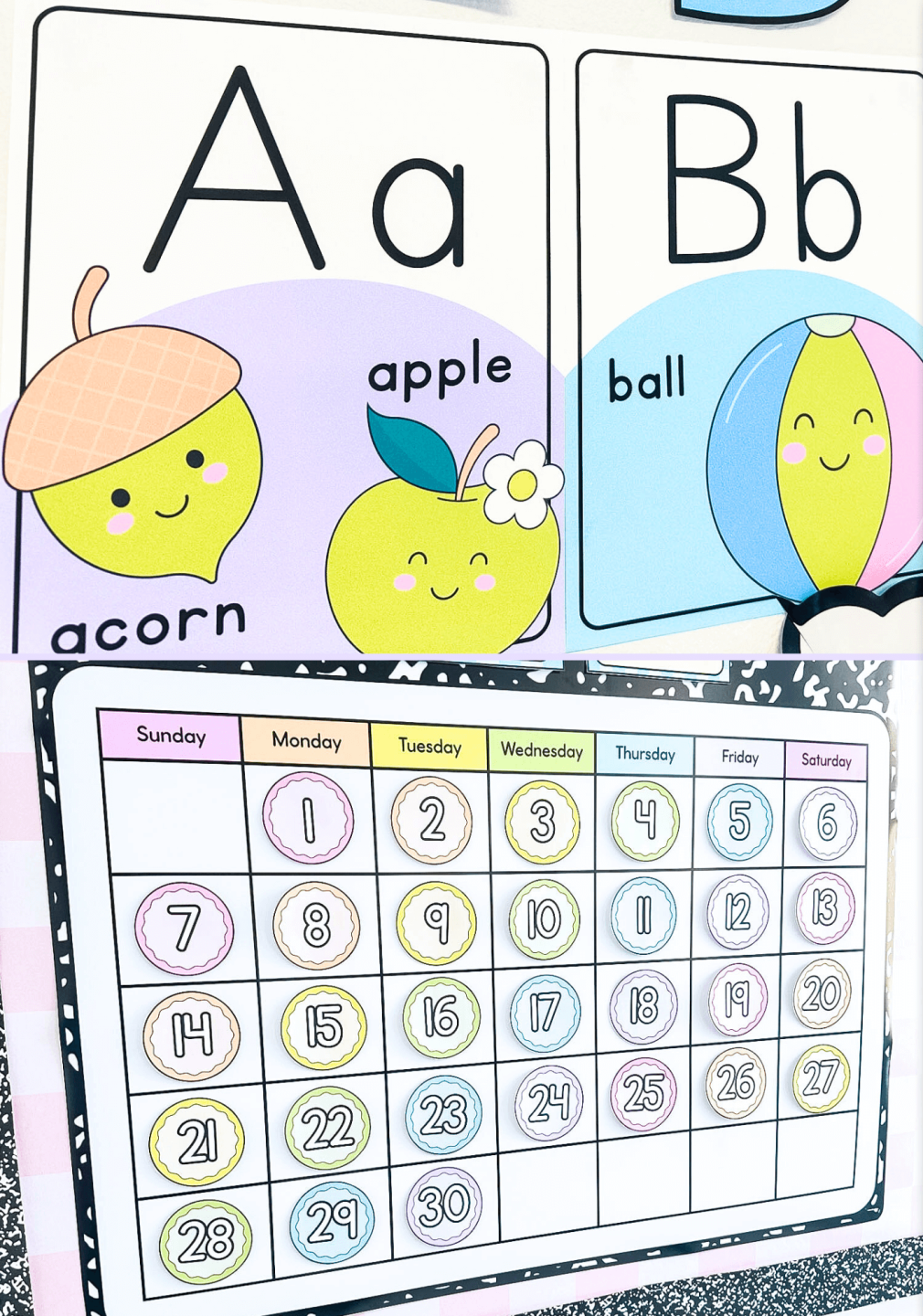 classroom theme ideas - happy brights & Happy pastels decor bundle