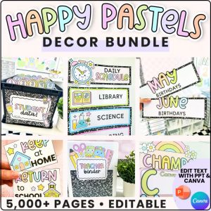 Happy Pastels Classroom Decor