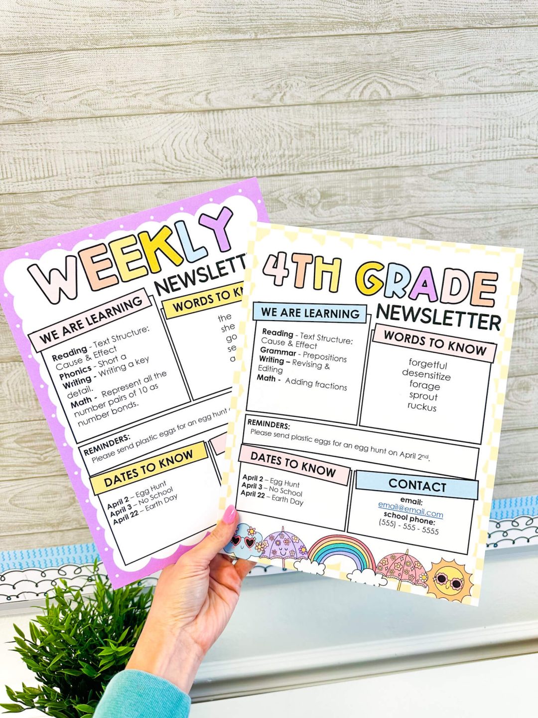 teachers newsletters - use for all grade levels