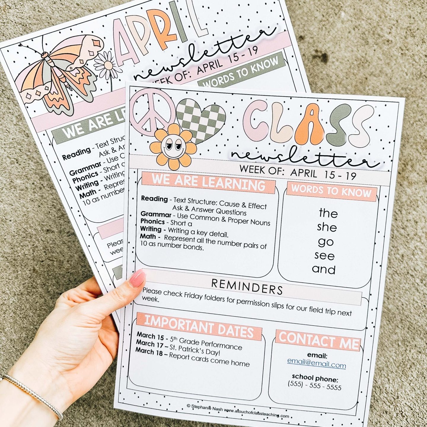 teachers newsletters - use for all grade levels