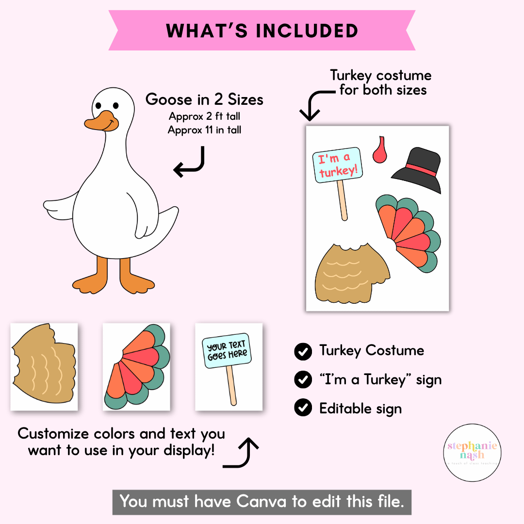 Thanksgiving Goose Turkey Costume Cover